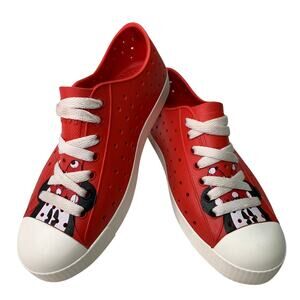 Native X Disney Junior 13 Minnie Mouse Shoes Lace Up Rubber Water Outdoor Summer